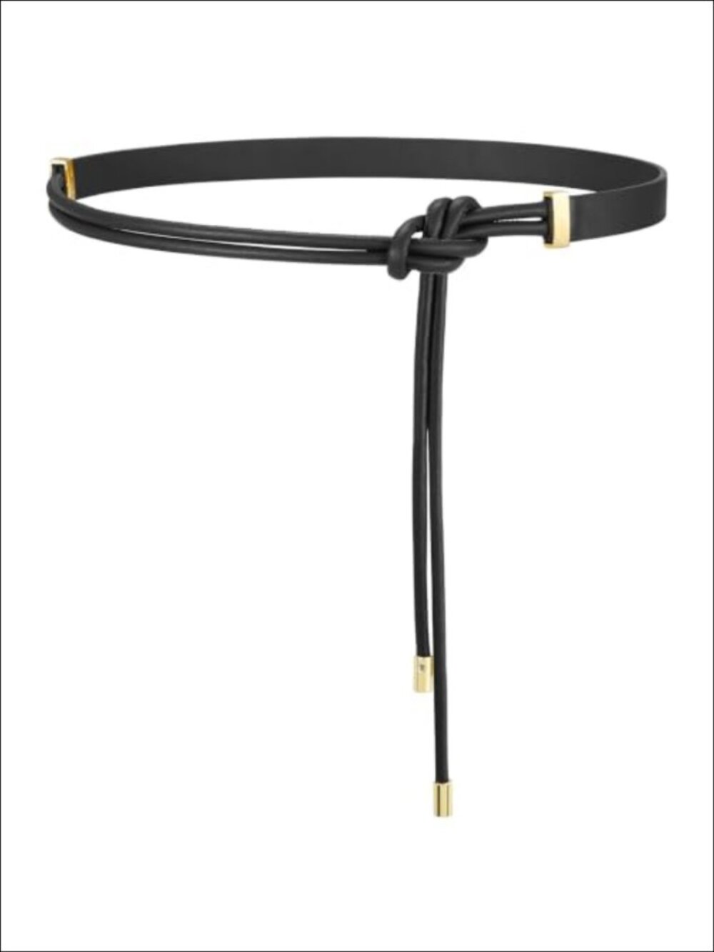 Faux Leather Knotted Thin Waist Rope Belt for Dresses Jeans Pants